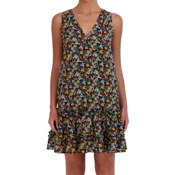 NWT BCBG Paris Women’s V Neck Dress -Floral Medium - Picture 2 of 8